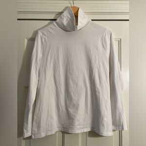 White Talbots Turtleneck Long Sleeve Top